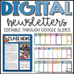 Digital Editable Classroom Newsletter
